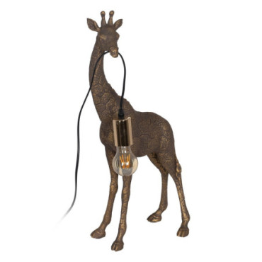 Lampe De Table Girafe Or Vieux 28x15,50x60cm