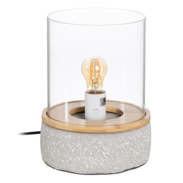 Lampe De Table Gray Ciment - Cristal 19,50x19,50x25cm