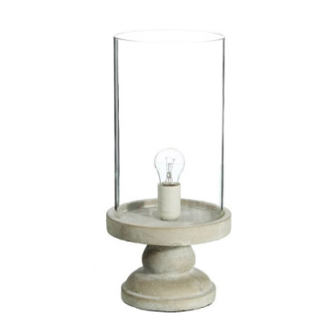 Lampe De Table Gray Ciment - Cristal 20,50x20,50x43cm