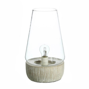 Lampe De Table Gray Ciment - Cristal 21,50x21,50x38cm