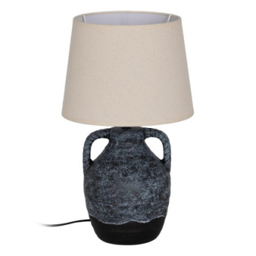 Lampe De Table Gris - Beige Céramique 25x25x43cm