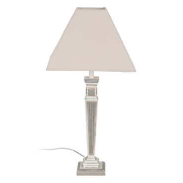 Lampe de Table Gris Resina - Tissu 35x35x72cm