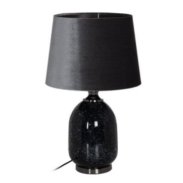 Lampe De Table Noir - Gray Verre. 39x39x64cm