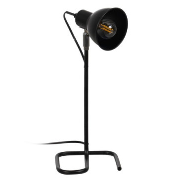 Lampe De Table Noir Métal Éclairage 15x14,50x36,50cm