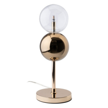 Lampe De Table Or Fer / Cristal 15x15x48cm