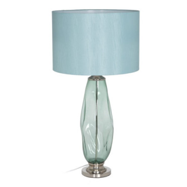 Lampe De Table Turquoise Verre. 45,50x45,50x88cm