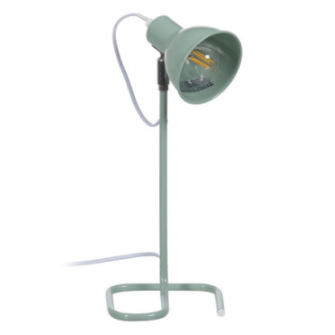 Lampe De Table Vert Clair Métal 15x14,50x36,50cm