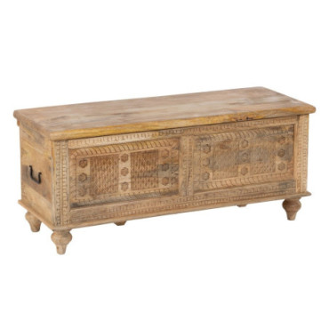 Malle Naturel Bois De Manguier 115x43,50x49cm