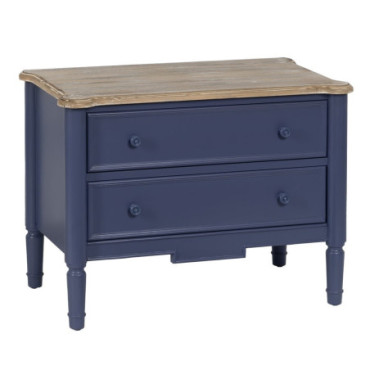 Commode Bleu Bois 80x45x60cm