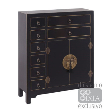 Commode Noir 73x26x90cm