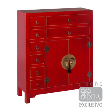 Commode Rouge 73x26x90cm