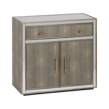 Commode Miroir Gris - Argent 81x41x76,50cm