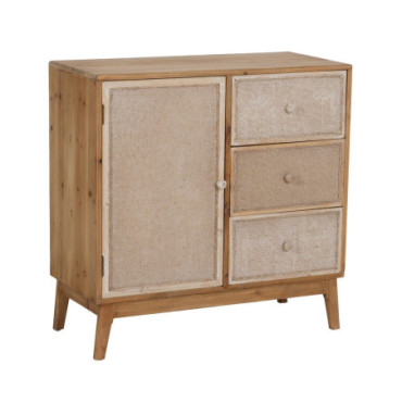 Commode Naturel Mdf - Bois Gerel 75,50x37x75,50cm