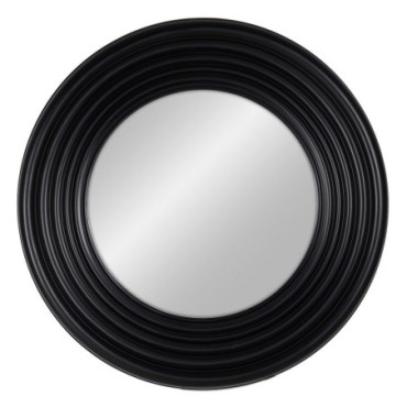 Miroir Cadre Noir Bois De Pin 78x78cm