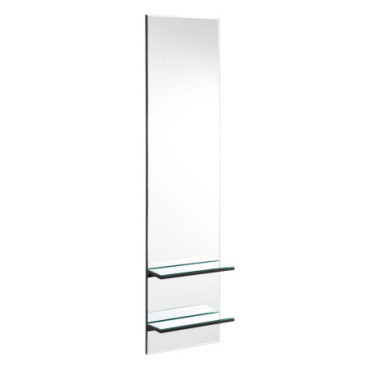 Miroir Étagère Argent Dm Bois - Verre 30x11x120cm