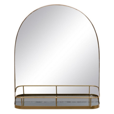 Miroir Étagère Or Métal Décoration 40x12x46,50cm