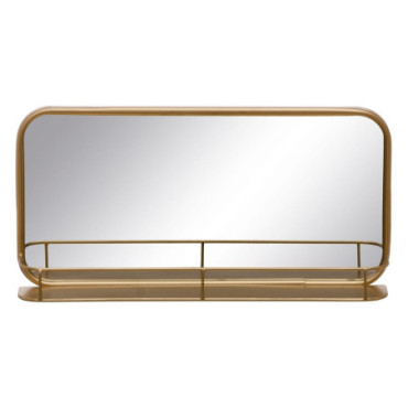 Miroir Étagère Or Métal Décoration 55,50x10,50x28,50cm