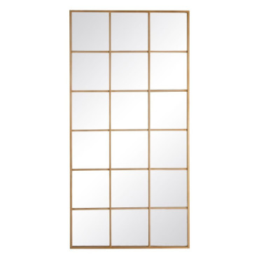 Miroir Fenêtre Or Métal - Cristal 90x3x180cm