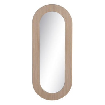 Miroir Habilleur Naturel Dm Bois - Verre 65x2,20x160cm