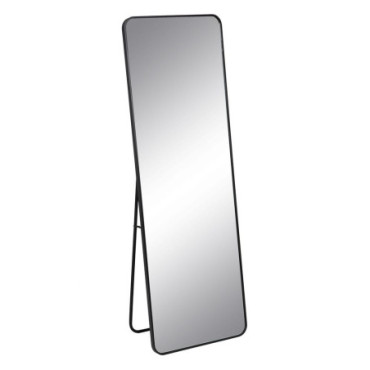 Miroir Habilleur Noir Aluminium - Cristal 56x3x165cm