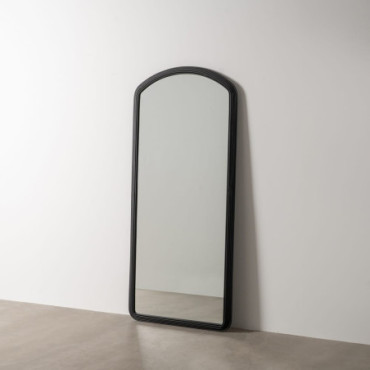 Miroir Habilleur Noir Métal - Cristal 81x4x182cm