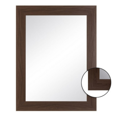 Miroir Mur Marron Mdf - Décoration 64x1,50x86cm