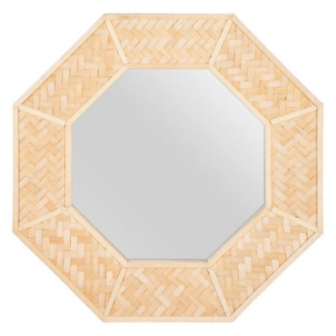 Miroir Naturel Bambou Décoration 81x6,50x81cm