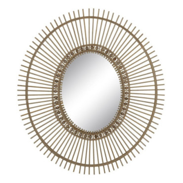 Miroir Naturel Bambou Décoration 83x3x95cm