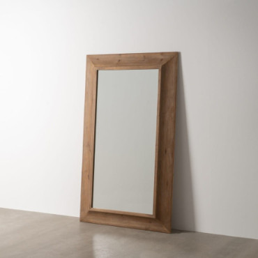 Miroir Naturel Bois / Cristal Décoration 110x7,50x185cm