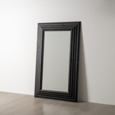 Miroir Noir Bois / Cristal Décoration 120x8x196cm