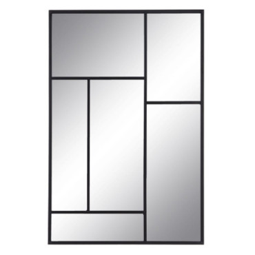 Miroir Noir Métal - Cristal Décoration 60x2x90cm