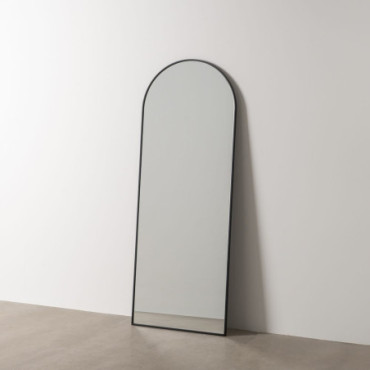 Miroir Noir Métal - Cristal Décoration 64x2x170cm