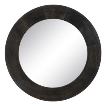 Miroir Rond Bois De Manguier Décoration 122x3,80x122cm