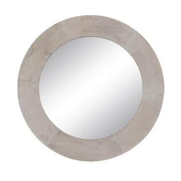 Miroir Rond Bois De Manguier Décoration 61x2,50x61cm