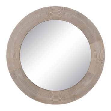 Miroir Rond Bois De Manguier Décoration 91,50x3,80x91,50