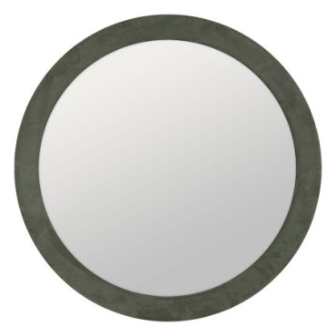 Miroir Rond Vert Mdf - Tissu Décoration 120x4x120cm