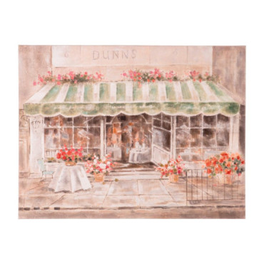 Peinture Restaurant Multicolore Toile 120x3x90cm