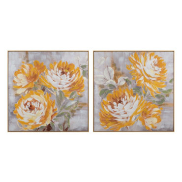 Peinture Roses 2/M Jaune Ps - Toile 100x3,50x100cm