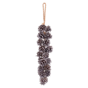 Pendentif 25 Ananas Argent 55cm