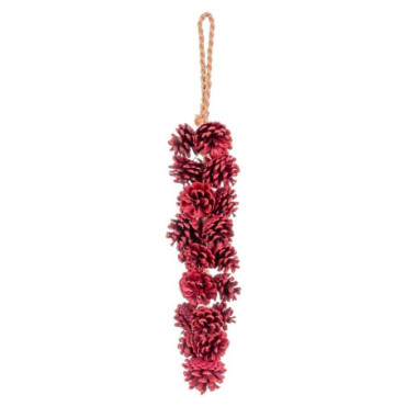 Pendentif 25 Ananas Rouge 55cm