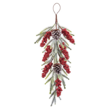 Pendentif Porte Houx Rouge 63cm