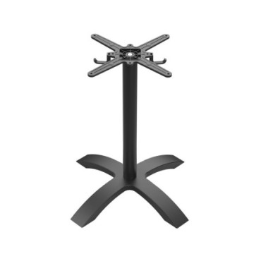 Pieds De Table Noir Aluminum Salon 66x66x72cm