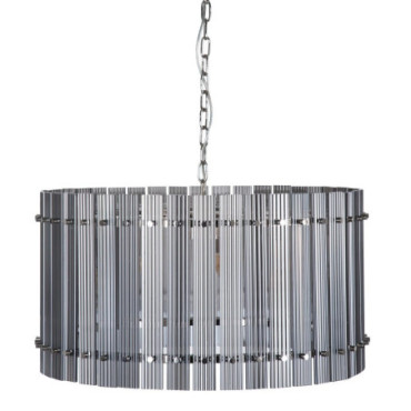 Suspension Argent Métal - Cristal 76x76x39cm