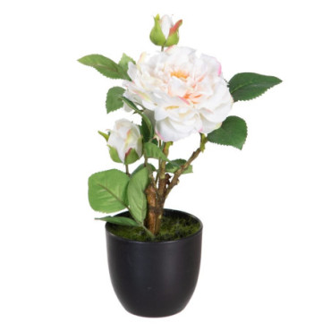 Plante Roses Blanc Artificiel 16x16x31cm