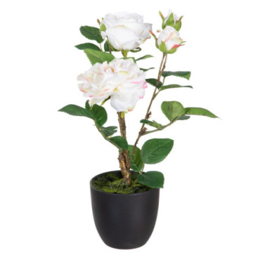 Plante Roses Blanc Artificiel 27x27x38cm