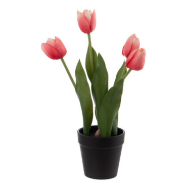 Plante Tulips Rose Artificiel 11x11x31cm