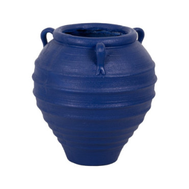 Poterie Bleu Force Résine Décoration 56x56x60cm