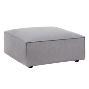 Pouf Modulaire Gris Clair Tissu - Bois 94x94x44cm