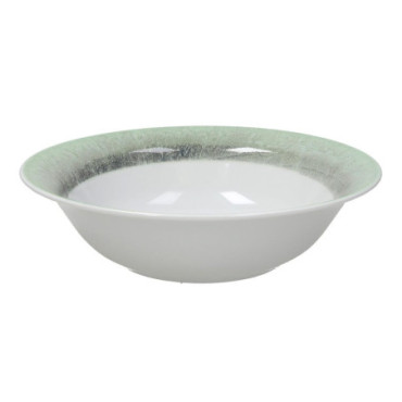 Saladier Vert Porcelaine Cuisine 25x25x6,50cm