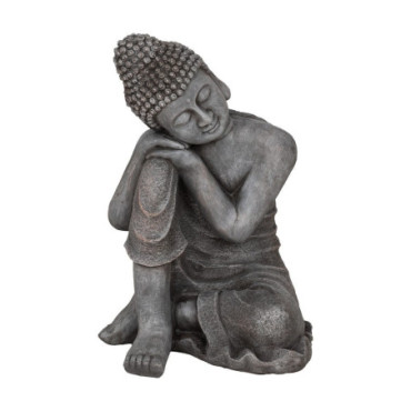 Sculpture Bouddha Fibre De Magnésium 35x35x54cm